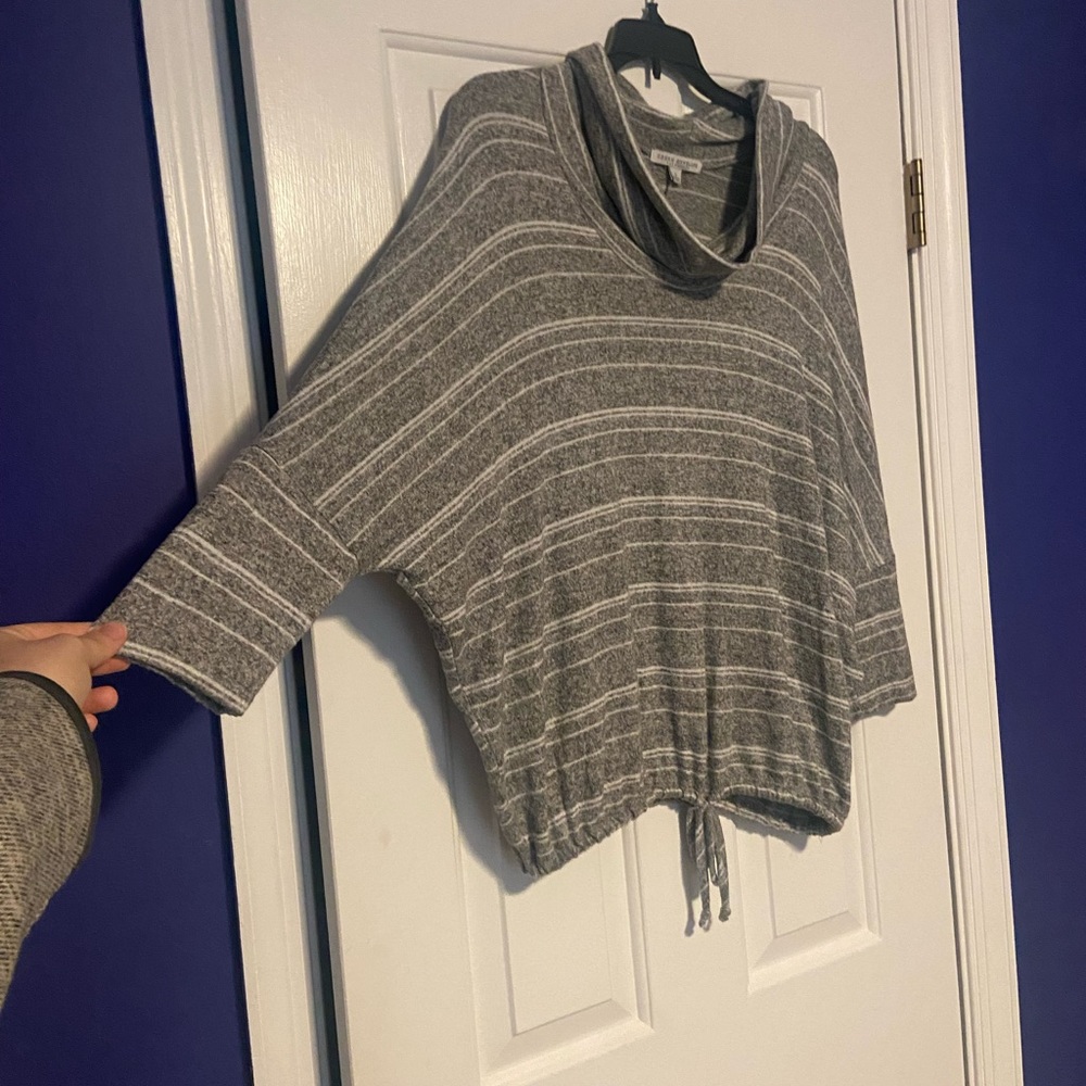 Grey striped sweater